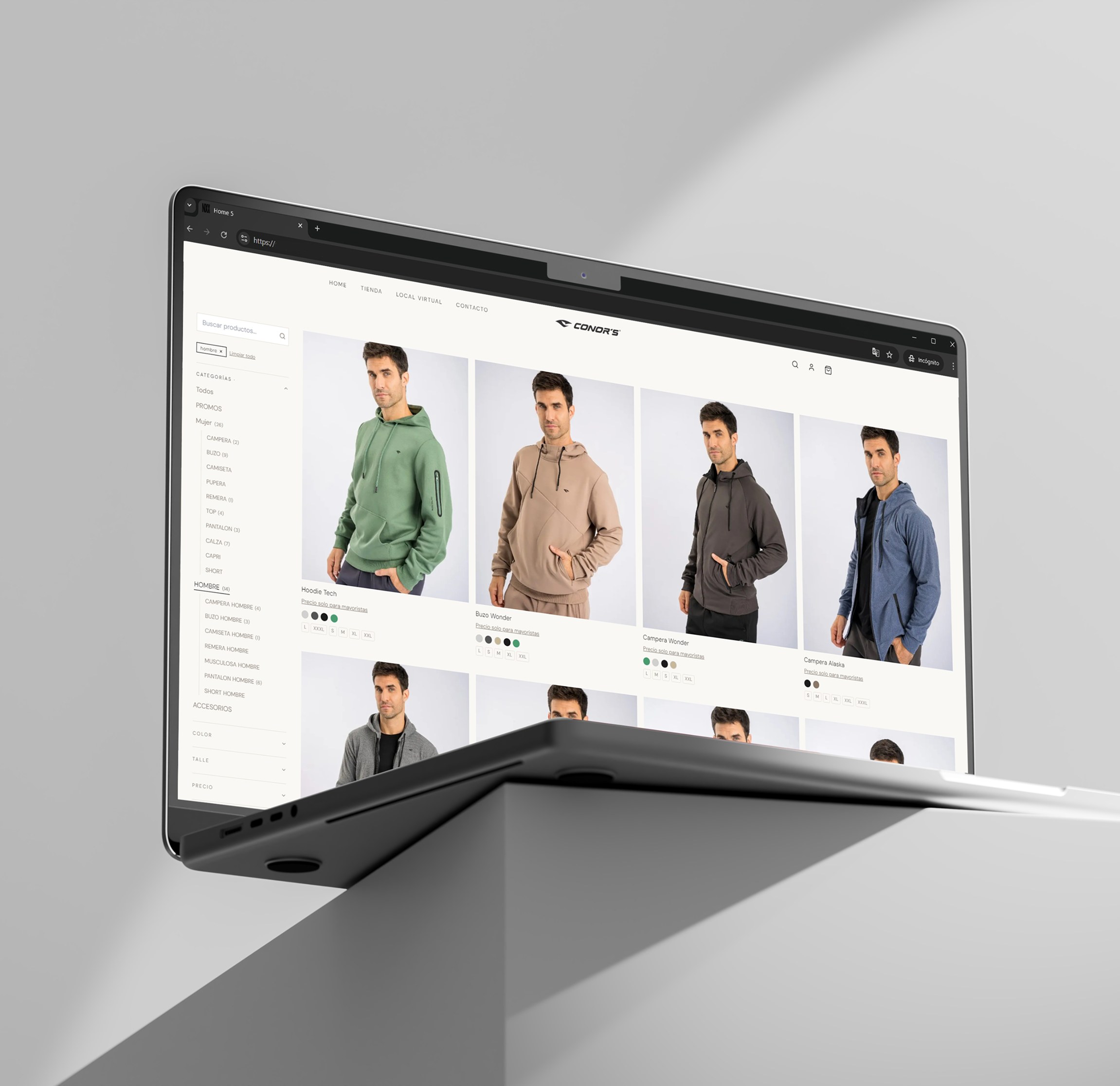 Demo tienda Minimalista - catalogo CONDOR'S