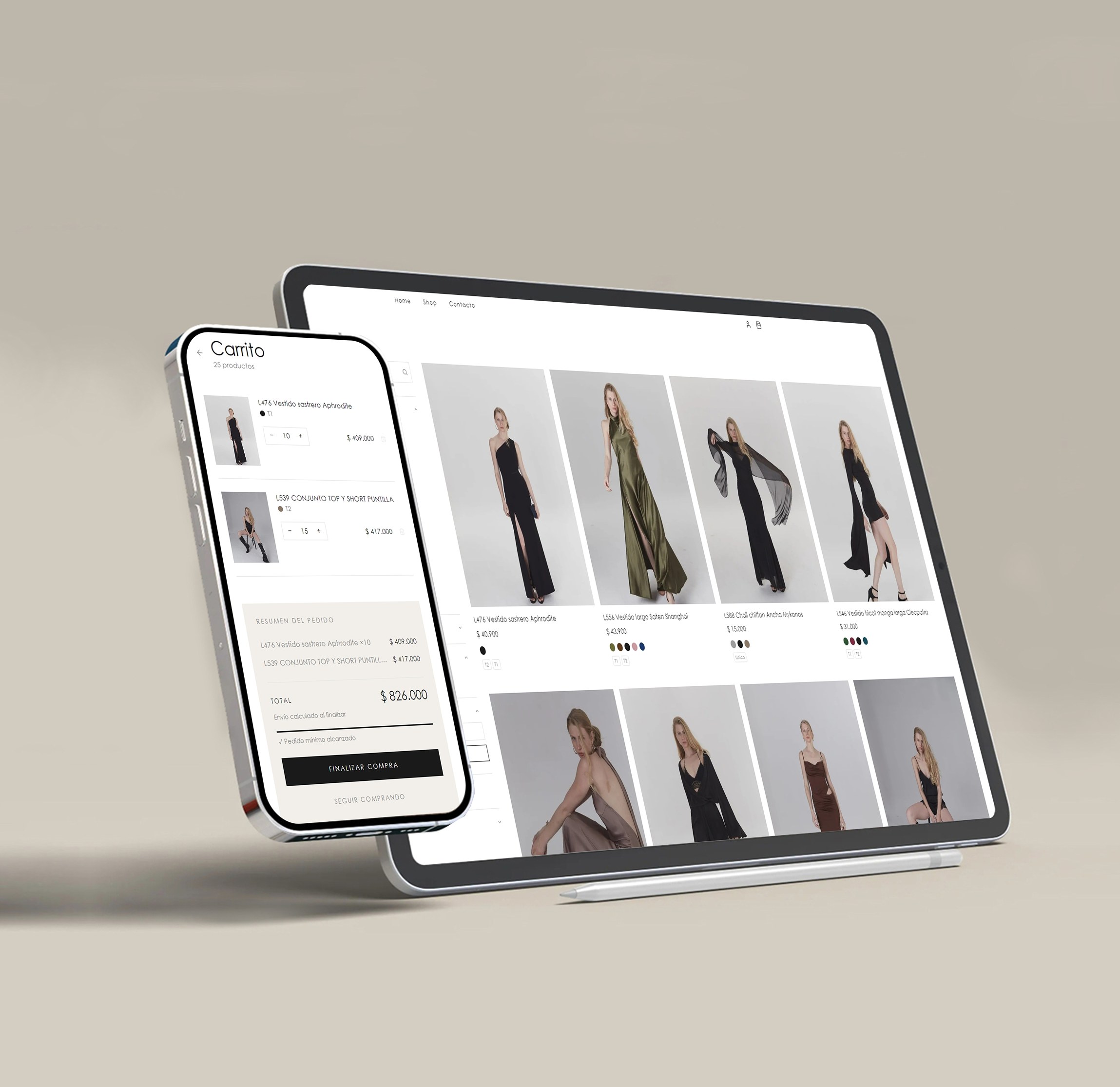 Demo tienda Mono - carrito